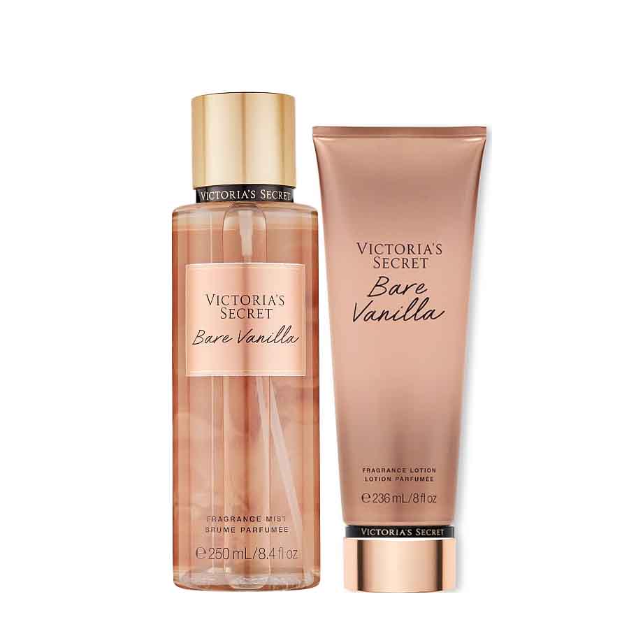 Xịt thơm toàn thân và Kem dưỡng ẩm BARE VANILLA - Victoria’s Secret