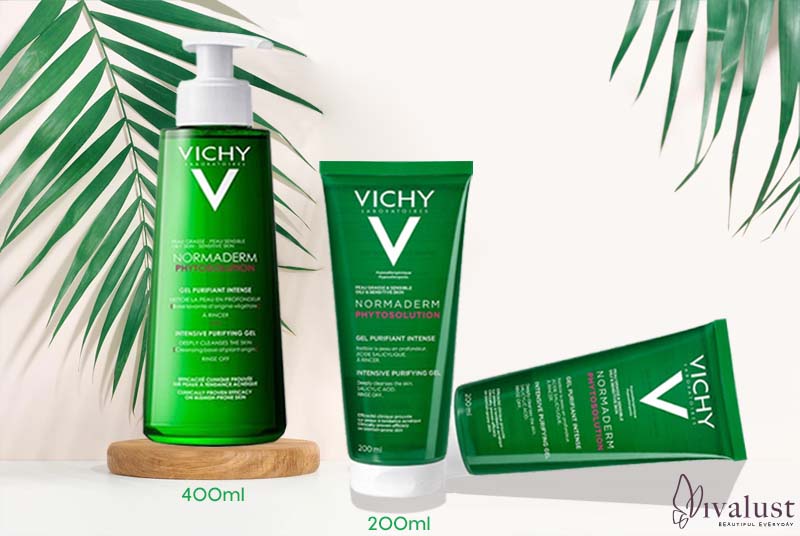 Sữa Rửa Mặt Dạng Gel VICHY Normaderm Phytosolution Intensive Purifying Gel có 2 size tiện lợi