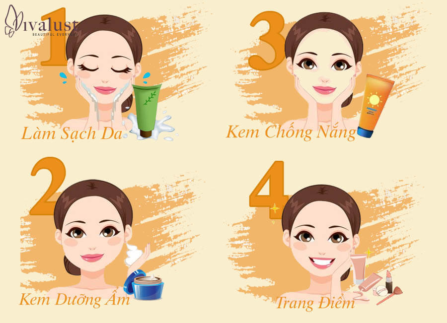 Các bước thoa kem chống nắng La Roche Posay kiềm dầu