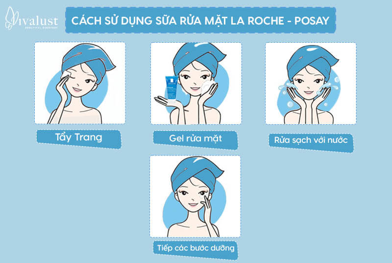 Các bước sử dụng sữa rửa mặt