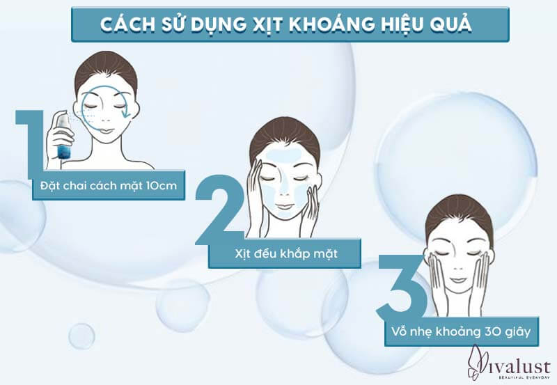 Cách sử dụng nước xịt khoáng Vichy