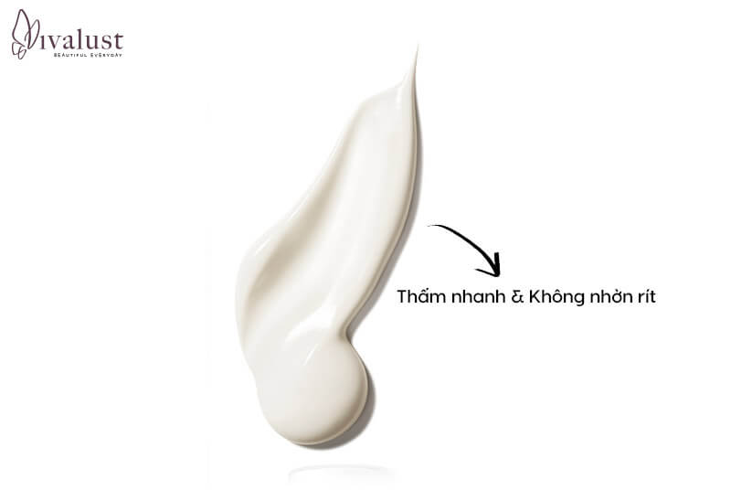Chất kem dạng cream-gel thẩm thấu nhanh, không nhờn rít