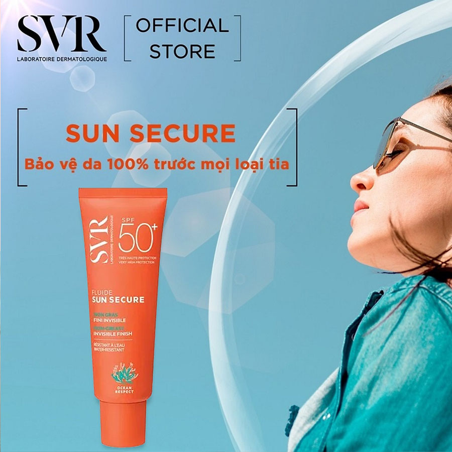 Kem chống nắng SVR Sun Secure Fluide SPF50+ có chỉ số chống nắng cao và ổn định cùng công nghệ bảo vệ toàn vẹn