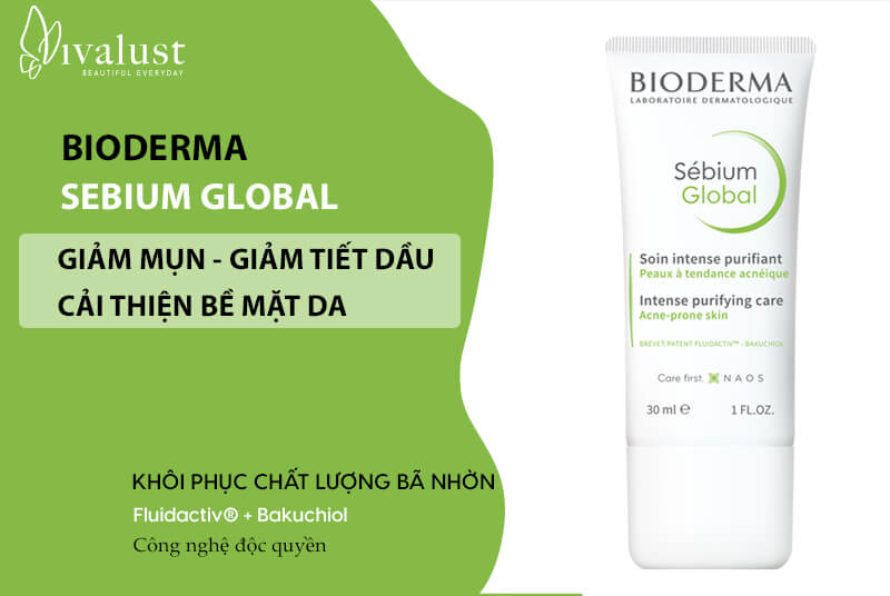 Kem dưỡng trị mụn và ngăn ngừa mụn tái phát Bioderma Sebium Global