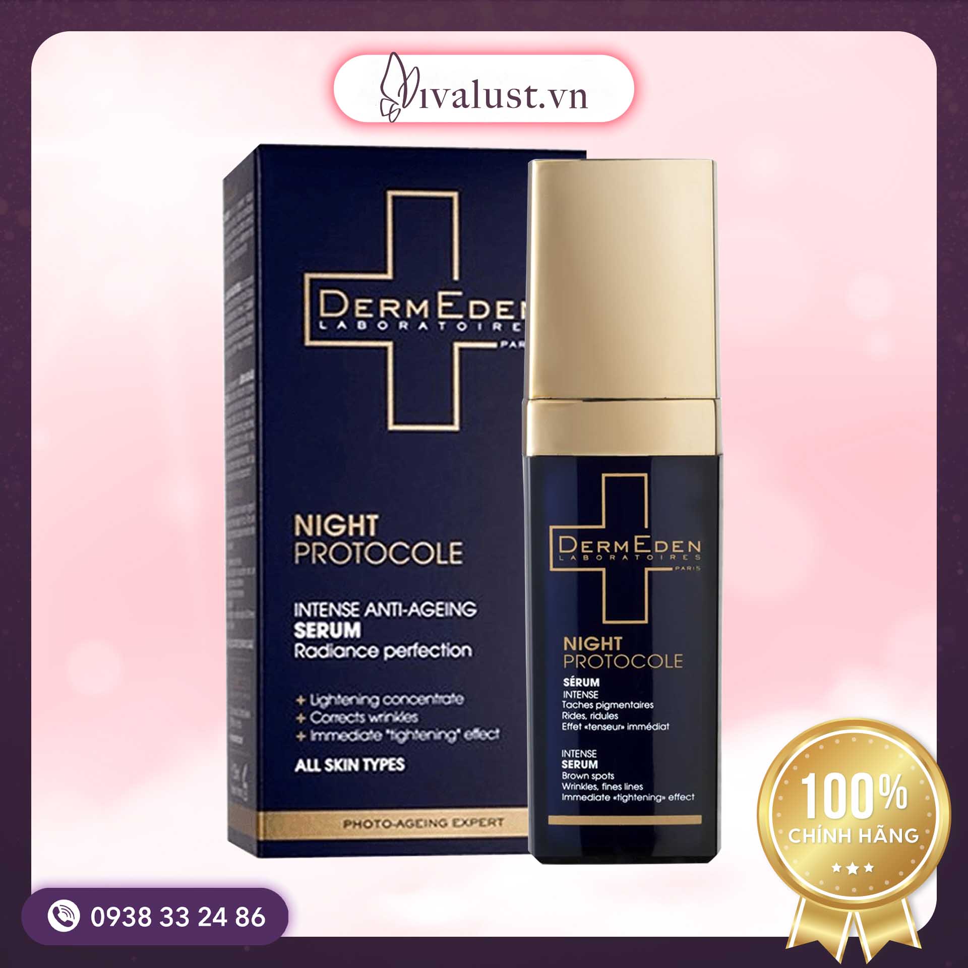 Serum Dermeden Night Protocole Intense Anti Ageing Serum Vivalust Vn