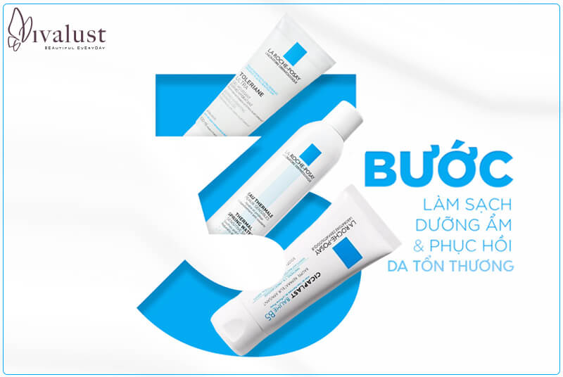 Quy trình làm sạch và phục hồi da với La Roche Posay B5