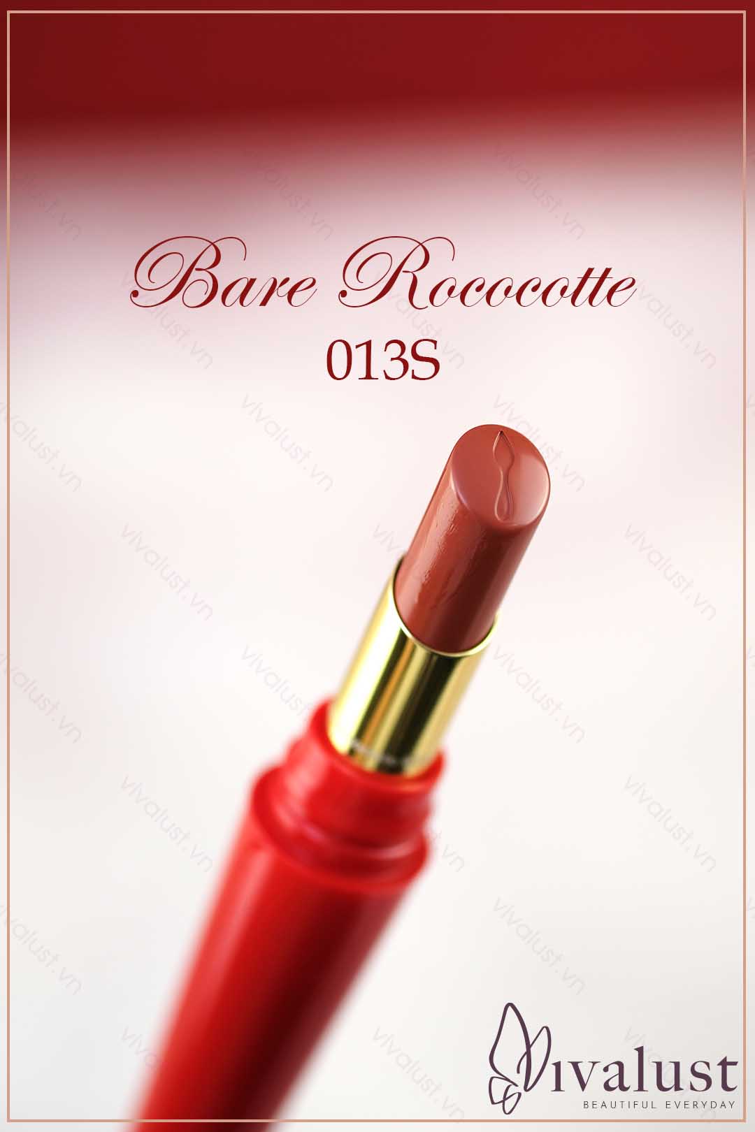 Rouge Stiletto Glossy Shine 013S Bare Rococotte mang lại hiệu ứng căng mọng tức thì