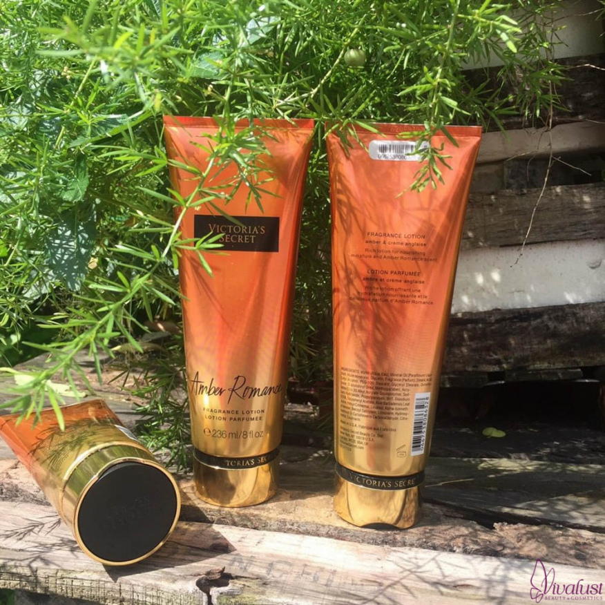 Review Dưỡng Thể Hương Nước Hoa Victoria’s Secret Amber Romance Fragrance Lotion
