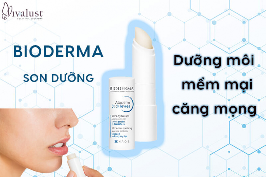 Đôi môi mềm mại và căng mọng hơn với Bioderma son dưỡng