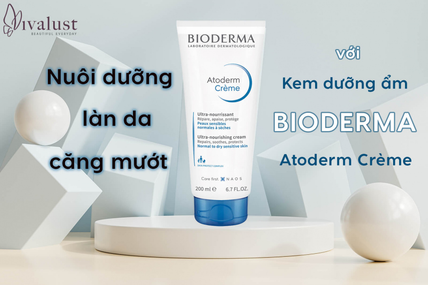 Nuôi dưỡng làn da cùng kem dưỡng ẩm Bioderma Atoderm Creme